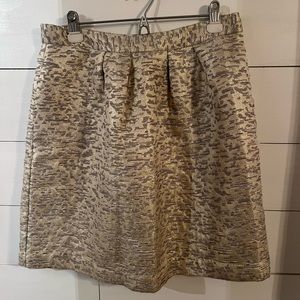 Gold and silver brocade skirt with pockets
